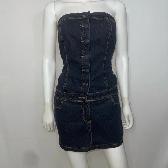 Americana Blues denim mini dress - Picture 3 of 10